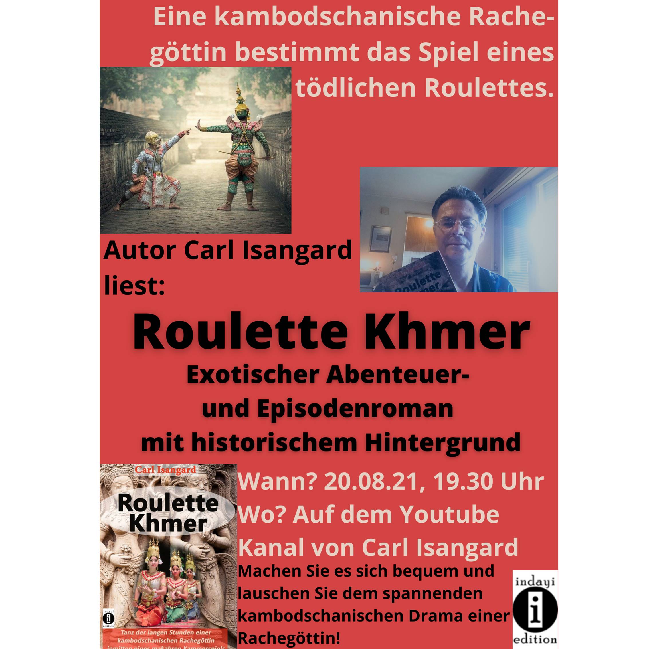 You are currently viewing Spannende Online-Lesung heute! Kambodschanisches historisches Rachedrama – Roulette Khmer