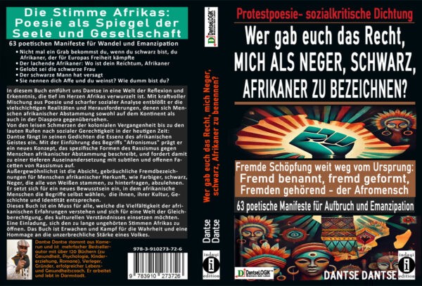 Cover - Wer gab euch das Recht mich als Neger, schwarz, Afrikaner zu bezeichnen?